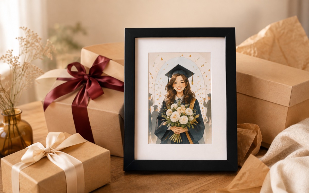 Template frame hadiah