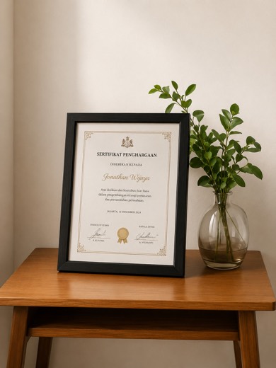 Inspirasi frame di meja